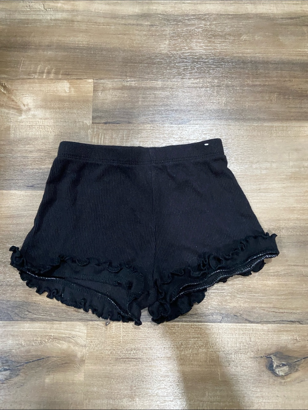 Black Ruffle Edge Women’s Lounge Shorts